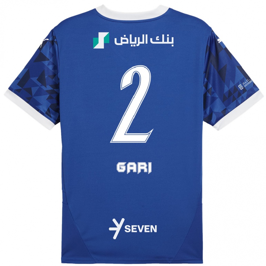 Kids Football Fatimah Gari #2 Dark Blue White Home Jersey 2024/25 T-Shirt Australia