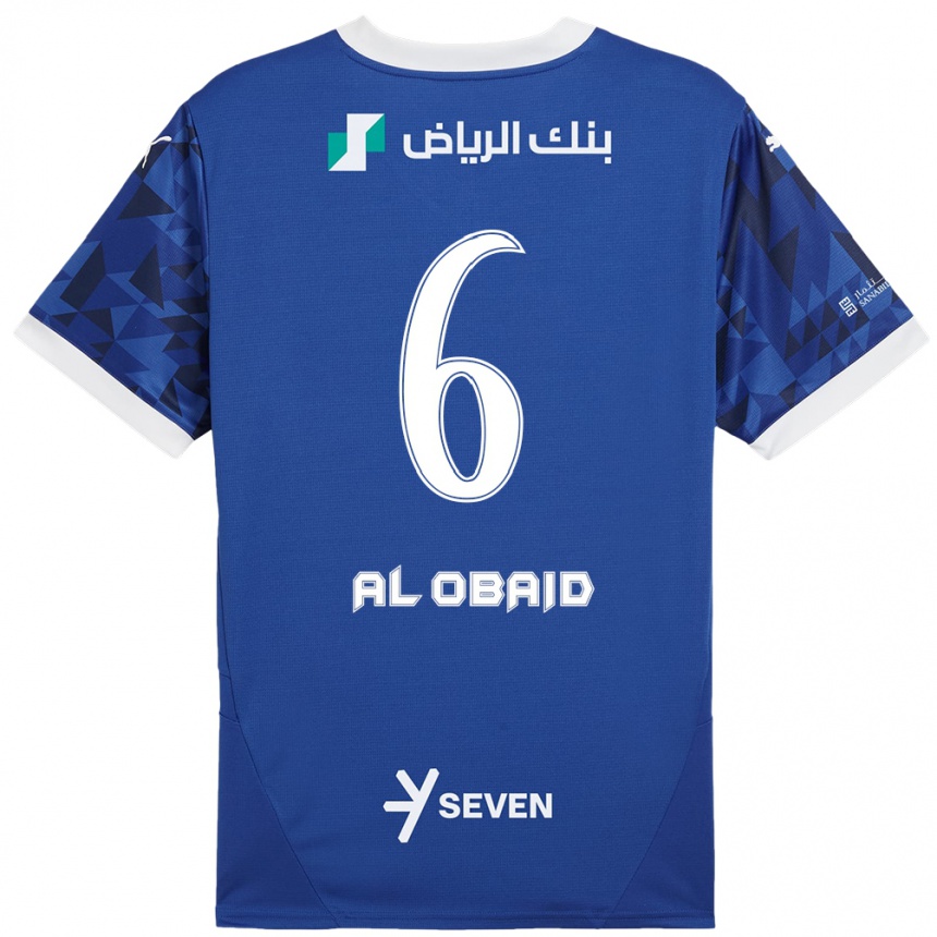 Kids Football Lulu Al-Obaid #6 Dark Blue White Home Jersey 2024/25 T-Shirt Australia