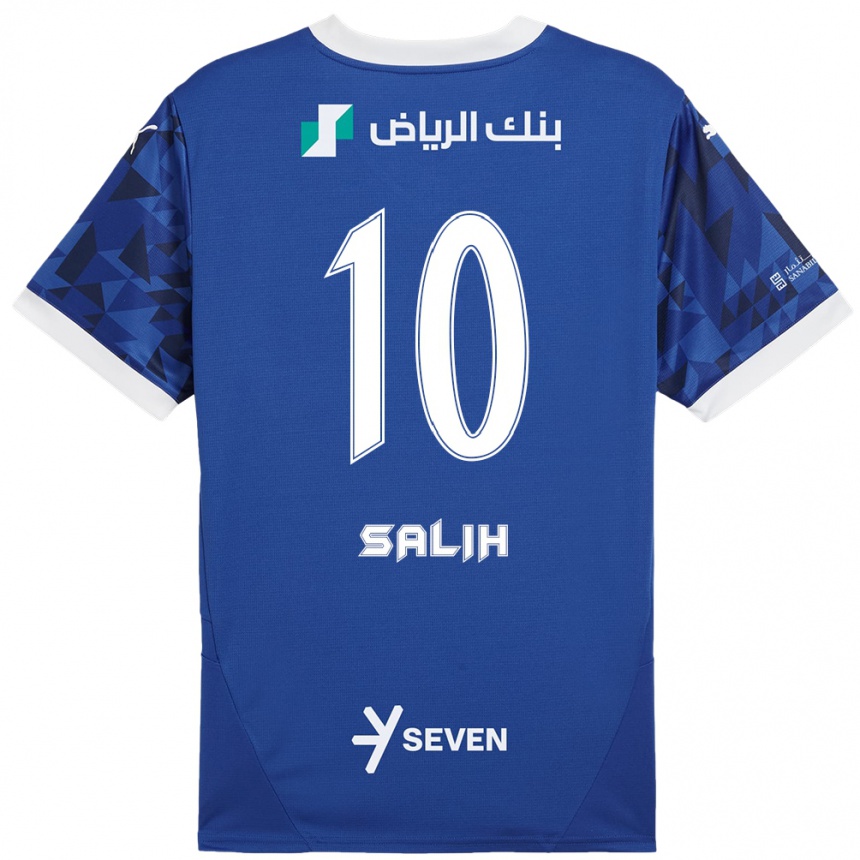 Kids Football Zakia Salih #10 Dark Blue White Home Jersey 2024/25 T-Shirt Australia