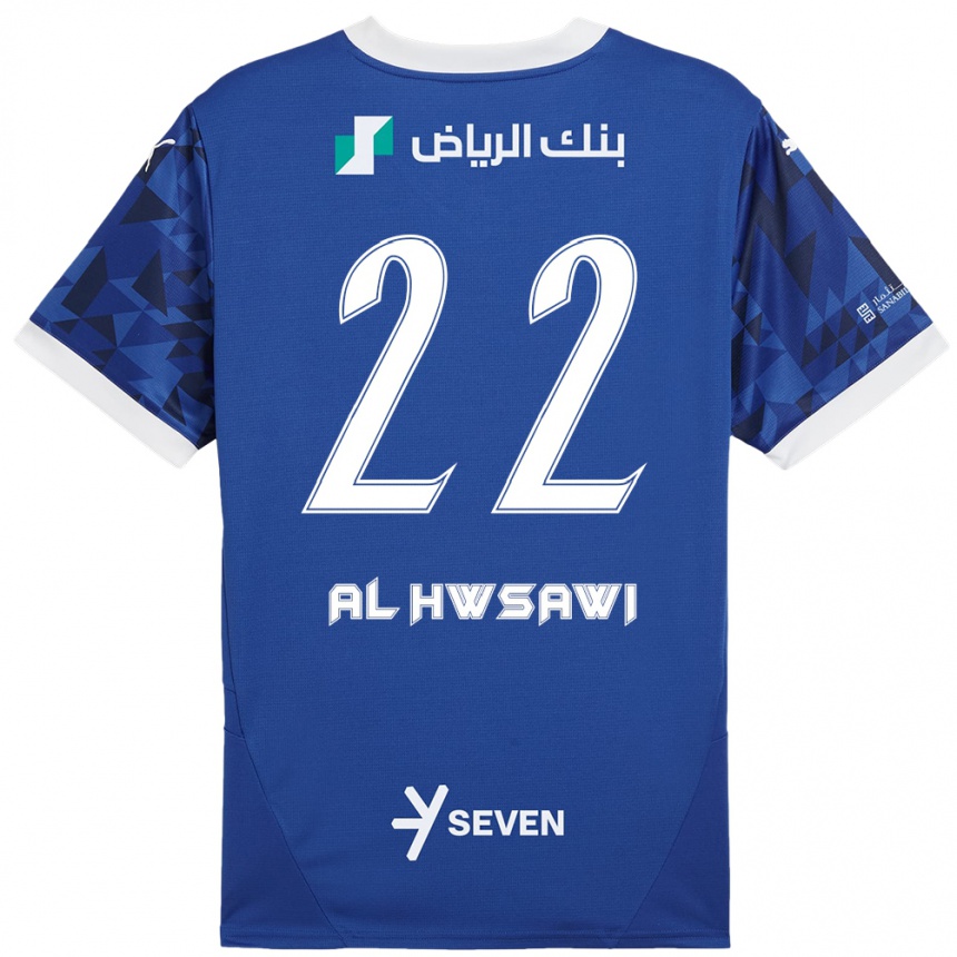 Kids Football Shorouq Al-Hwsawi #22 Dark Blue White Home Jersey 2024/25 T-Shirt Australia