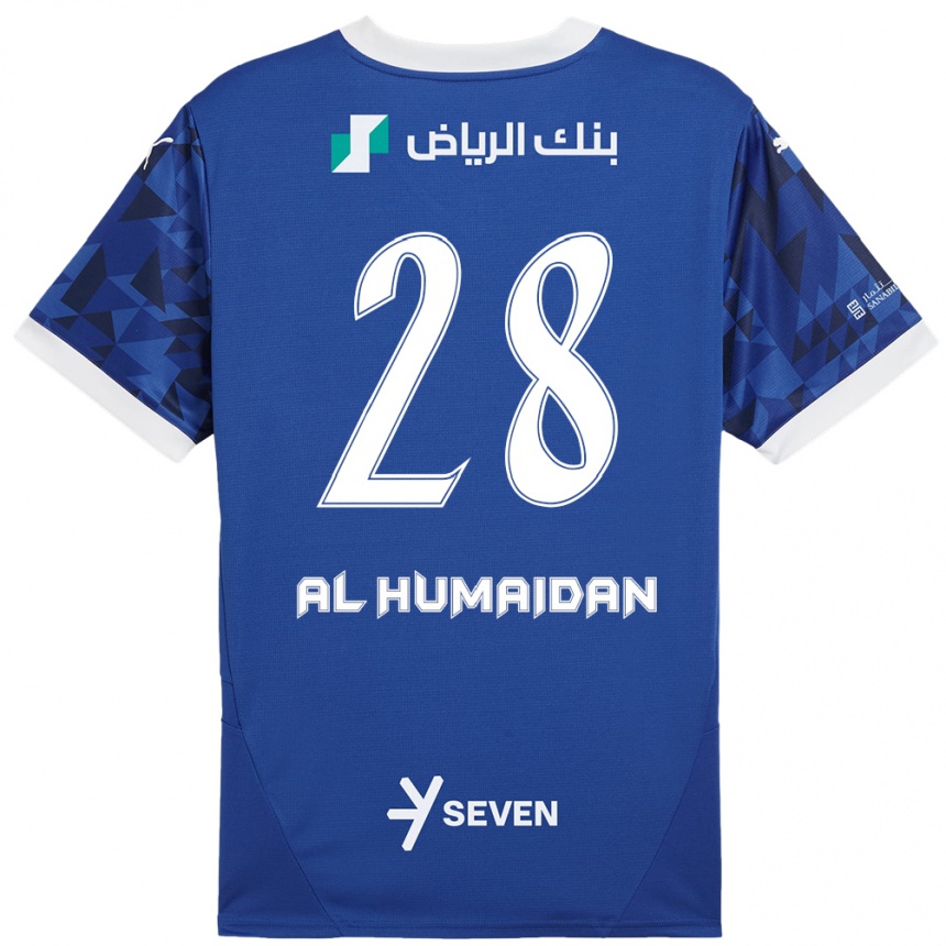 Kids Football Fay Al-Humaidan #28 Dark Blue White Home Jersey 2024/25 T-Shirt Australia