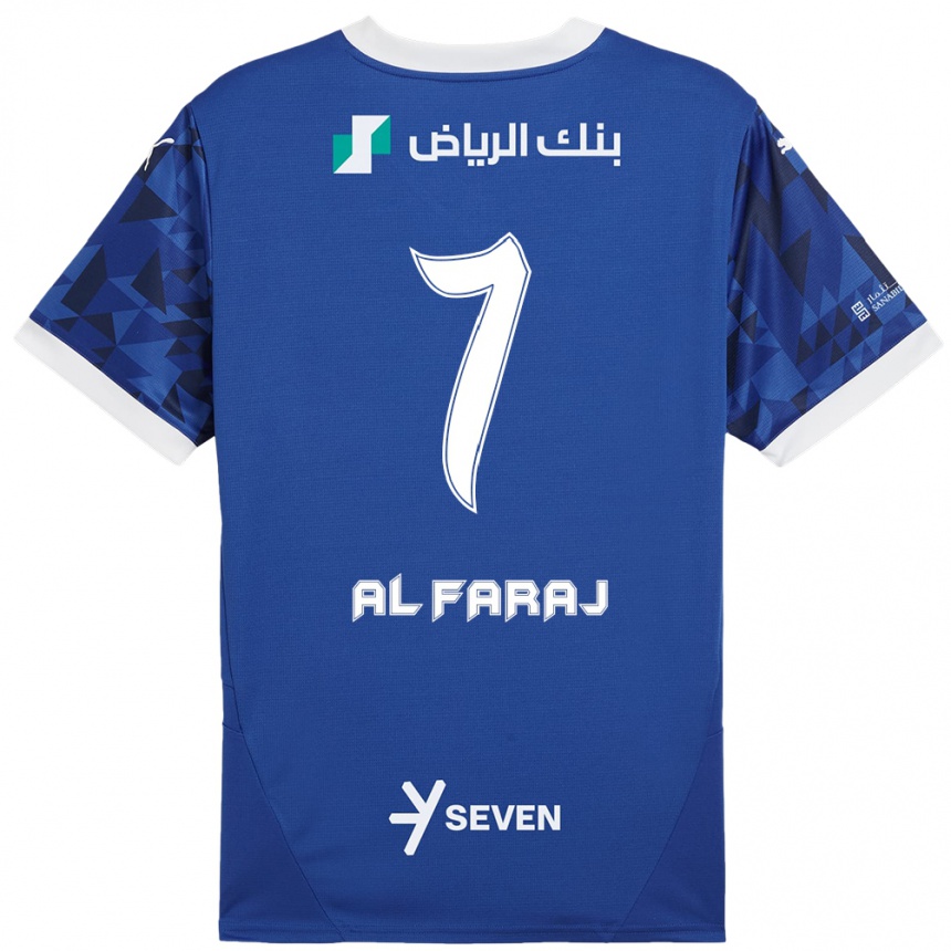 Kids Football Salman Al-Faraj #7 Dark Blue White Home Jersey 2024/25 T-Shirt Australia