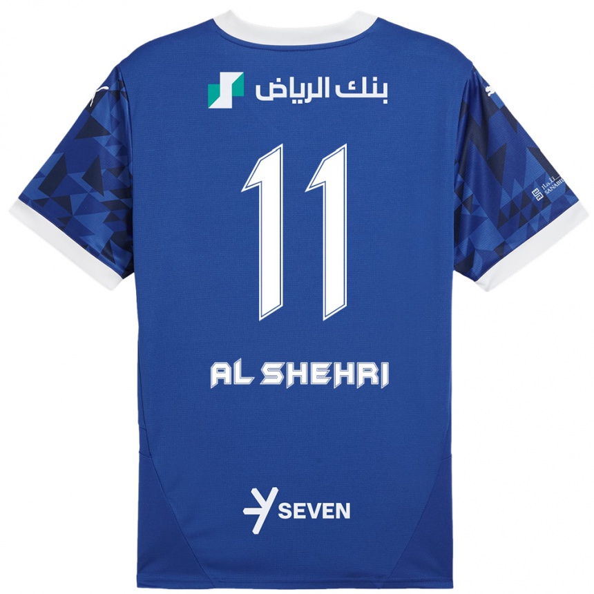 Kids Football Saleh Al-Shehri #11 Dark Blue White Home Jersey 2024/25 T-Shirt Australia