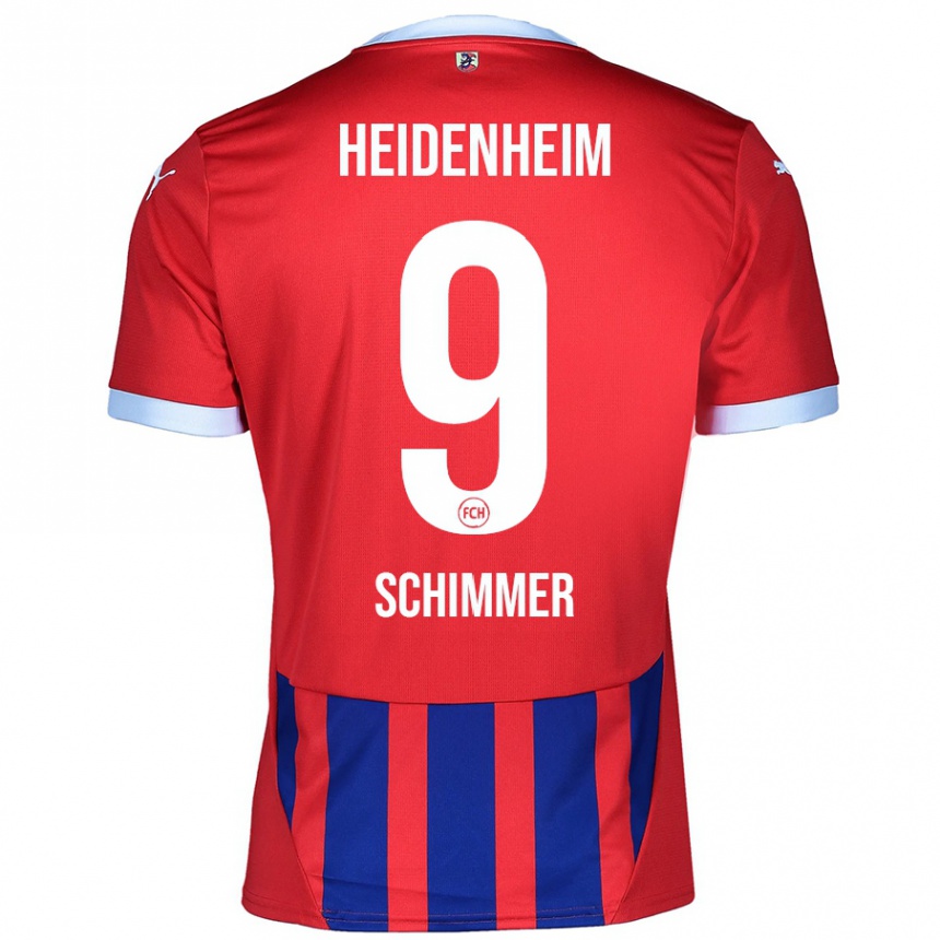 Kids Football Stefan Schimmer #9 Red Blue Home Jersey 2024/25 T-Shirt Australia