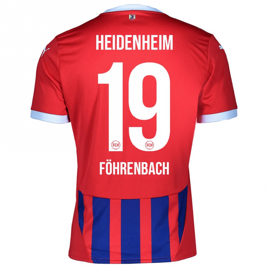 Kids Football Jonas Föhrenbach #19 Red Blue Home Jersey 2024/25 T-Shirt Australia