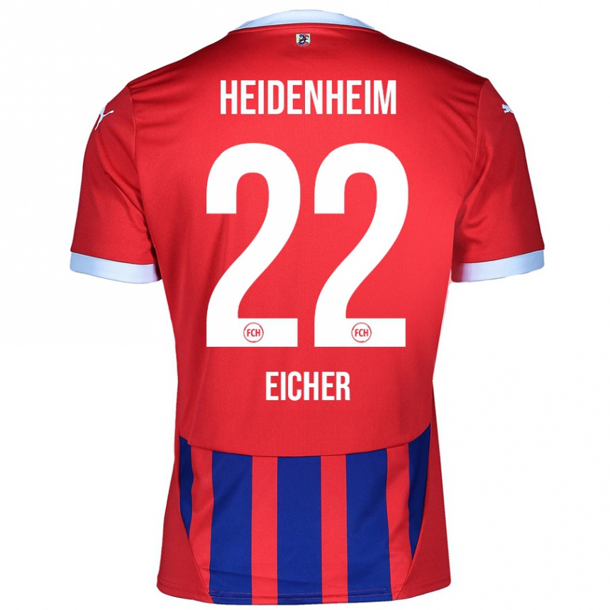 Kids Football Vitus Eicher #22 Red Blue Home Jersey 2024/25 T-Shirt Australia