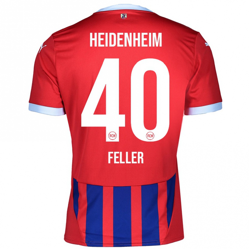 Kids Football Frank Feller #40 Red Blue Home Jersey 2024/25 T-Shirt Australia