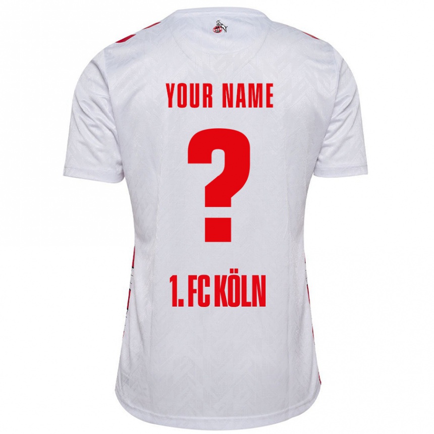 Kids Football Your Name #0 White Red Home Jersey 2024/25 T-Shirt Australia