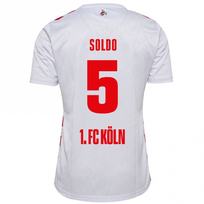 Kids Football Nikola Soldo #5 White Red Home Jersey 2024/25 T-Shirt Australia