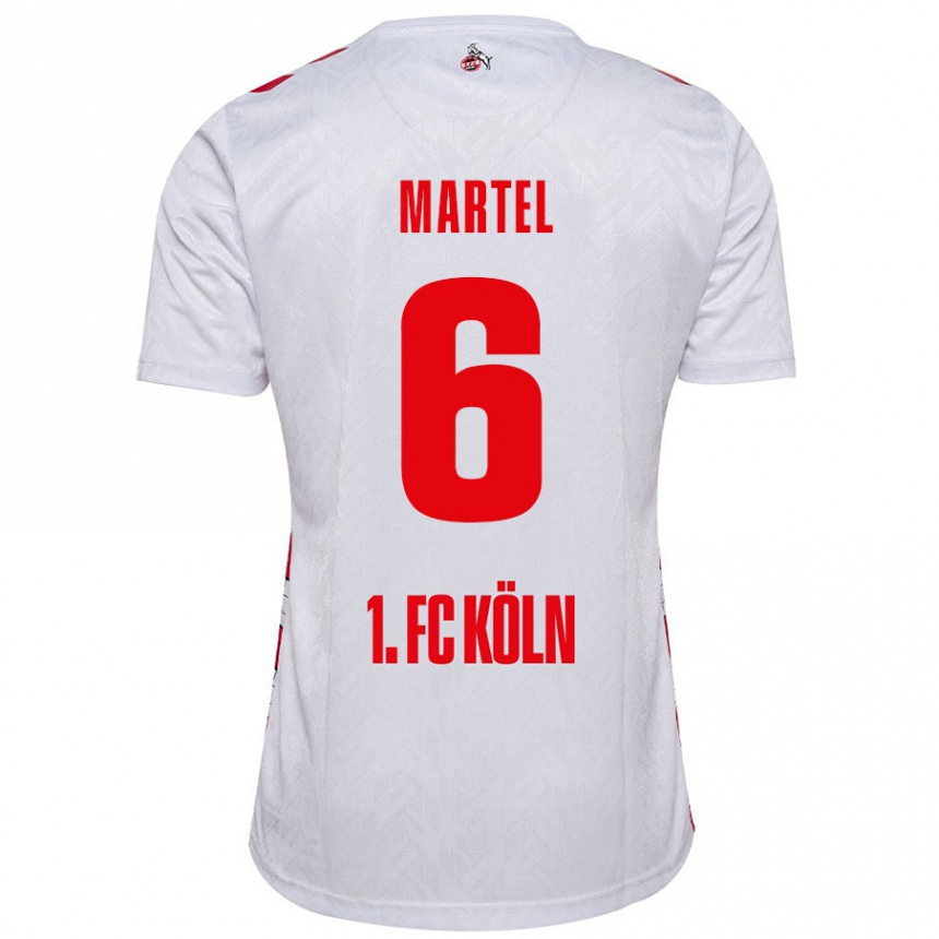 Kids Football Eric Martel #6 White Red Home Jersey 2024/25 T-Shirt Australia