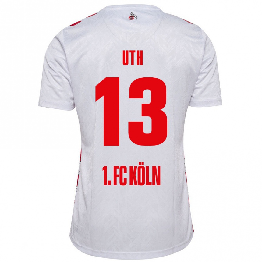 Kids Football Mark Uth #13 White Red Home Jersey 2024/25 T-Shirt Australia