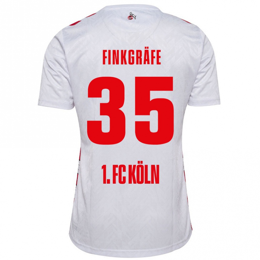 Kids Football Max Finkgräfe #35 White Red Home Jersey 2024/25 T-Shirt Australia