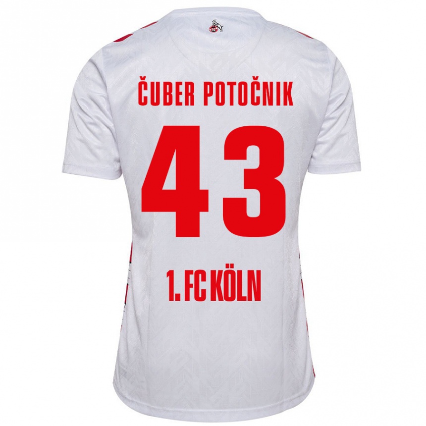 Kids Football Jaka Cuber Potocnik #43 White Red Home Jersey 2024/25 T-Shirt Australia