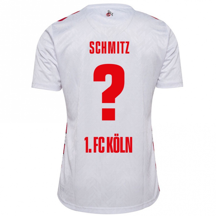 Kids Football Timo Schmitz #0 White Red Home Jersey 2024/25 T-Shirt Australia