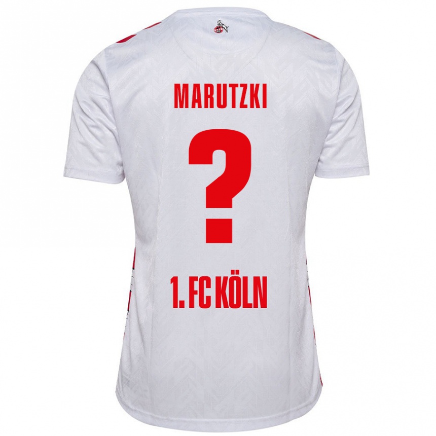 Kids Football Mikolaj Marutzki #0 White Red Home Jersey 2024/25 T-Shirt Australia