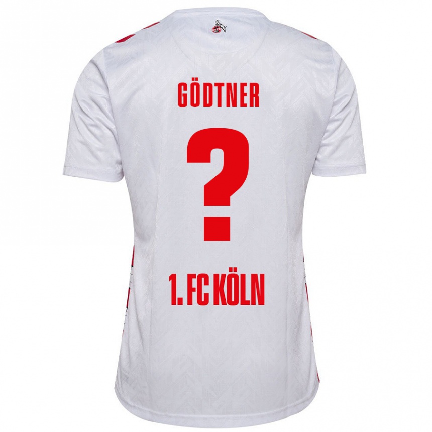 Kids Football Matteo Gödtner #0 White Red Home Jersey 2024/25 T-Shirt Australia