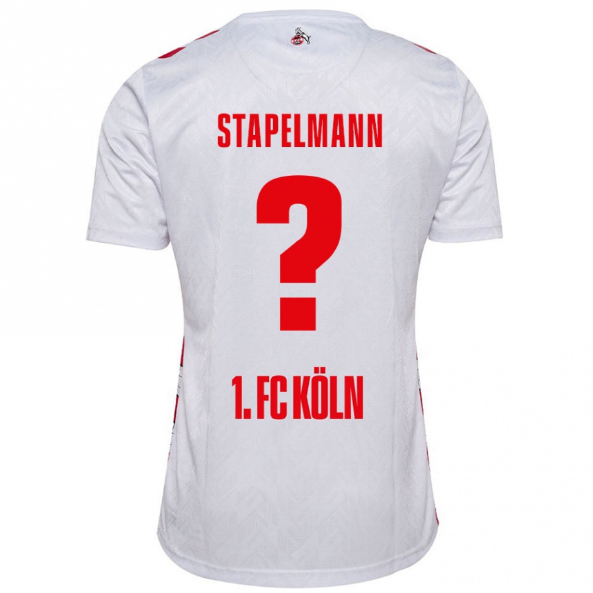 Kids Football Luis Stapelmann #0 White Red Home Jersey 2024/25 T-Shirt Australia