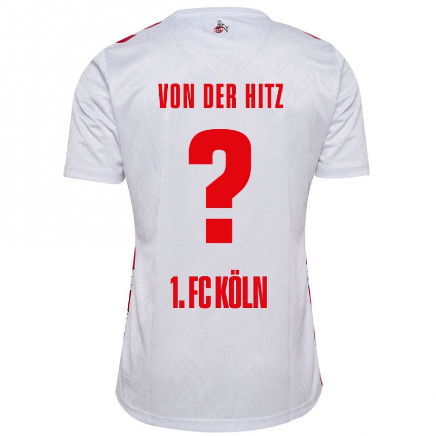 Kids Football Justin Von Der Hitz #0 White Red Home Jersey 2024/25 T-Shirt Australia