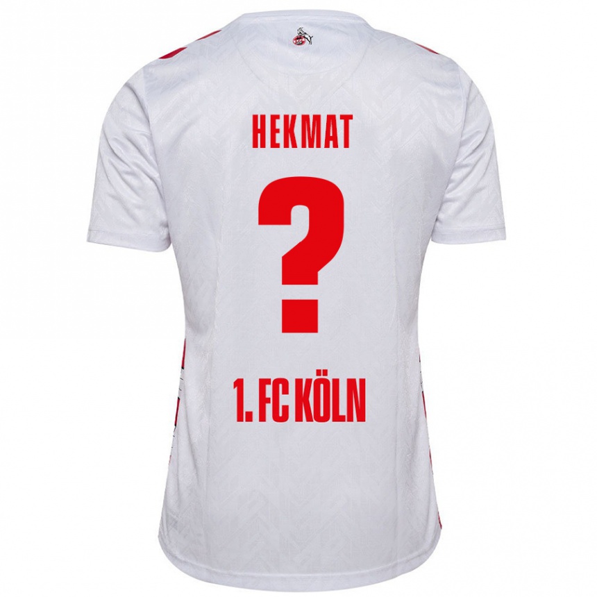 Kids Football Kian Hekmat #0 White Red Home Jersey 2024/25 T-Shirt Australia