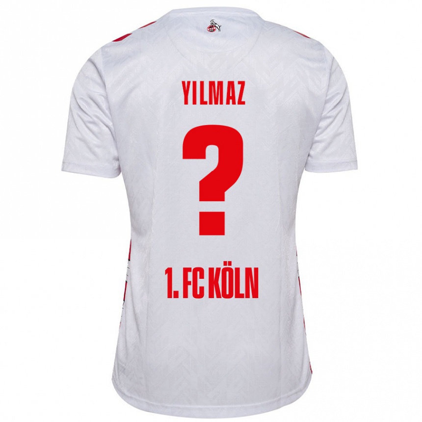 Kids Football Abdul-Malik Yilmaz #0 White Red Home Jersey 2024/25 T-Shirt Australia