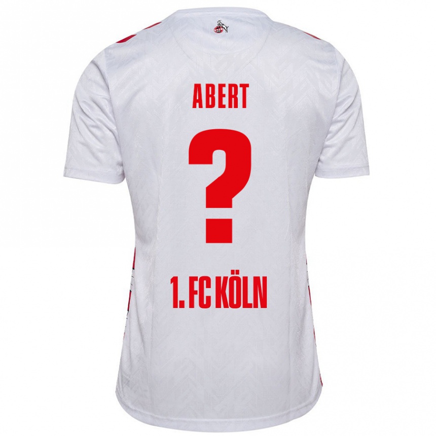 Kids Football Niklas Abert #0 White Red Home Jersey 2024/25 T-Shirt Australia