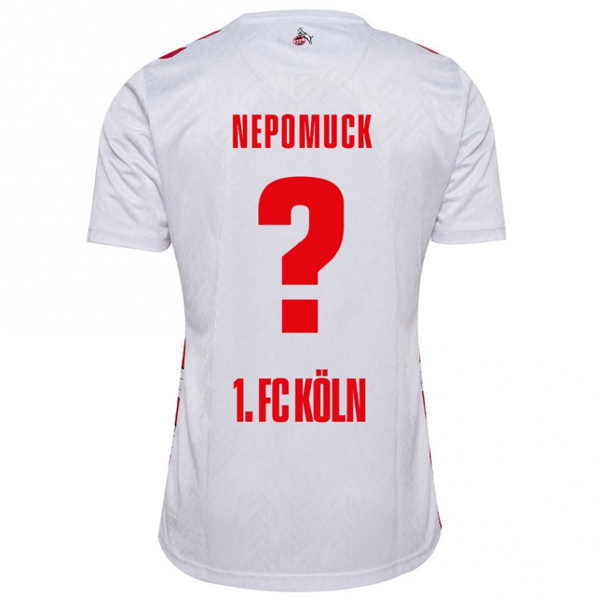 Kids Football Simon Nepomuck #0 White Red Home Jersey 2024/25 T-Shirt Australia