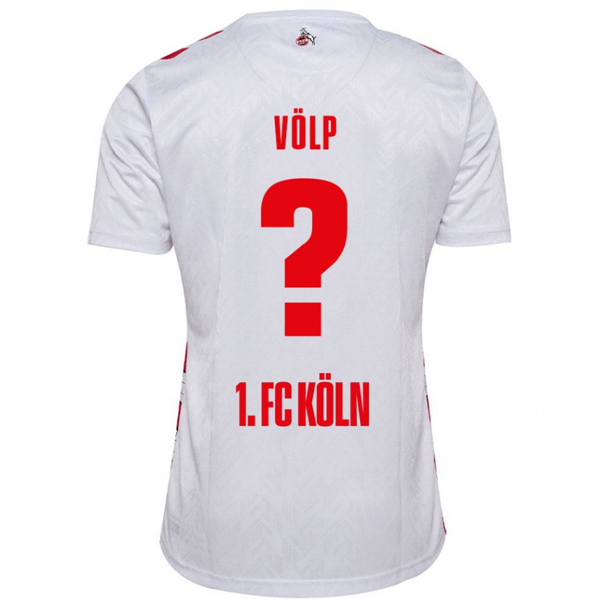 Kids Football Lennard Völp #0 White Red Home Jersey 2024/25 T-Shirt Australia