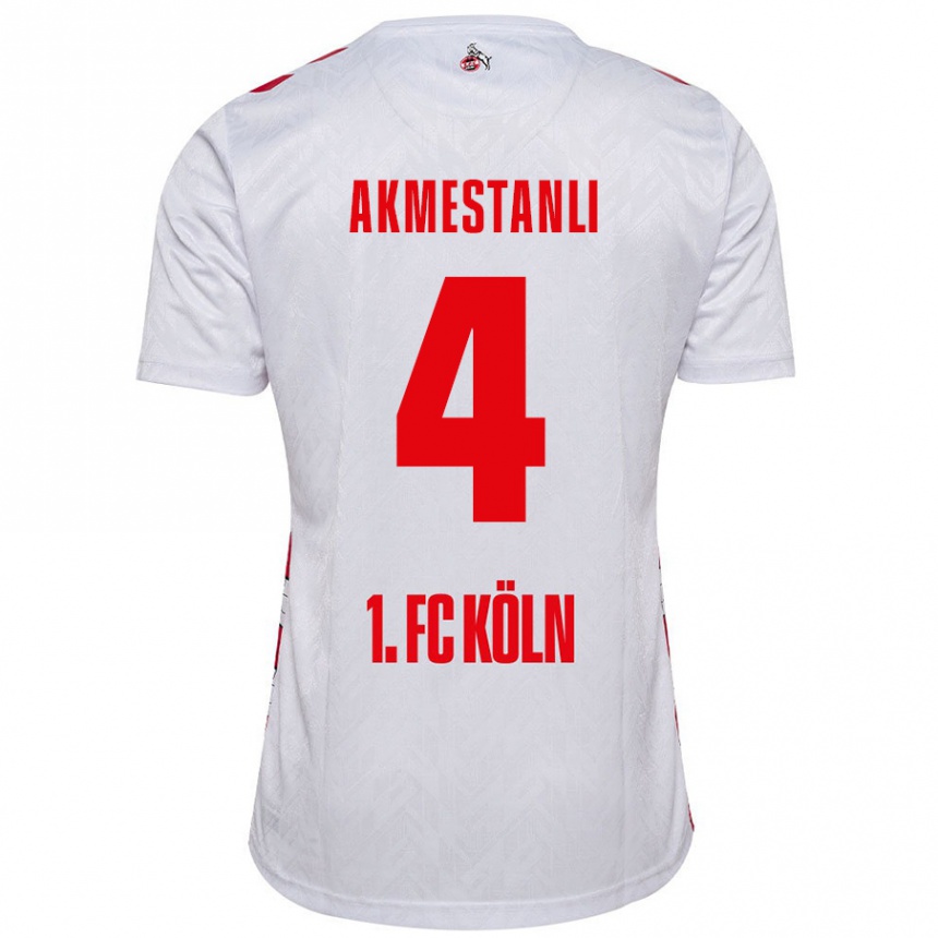 Kids Football Teoman Akmestanli #4 White Red Home Jersey 2024/25 T-Shirt Australia