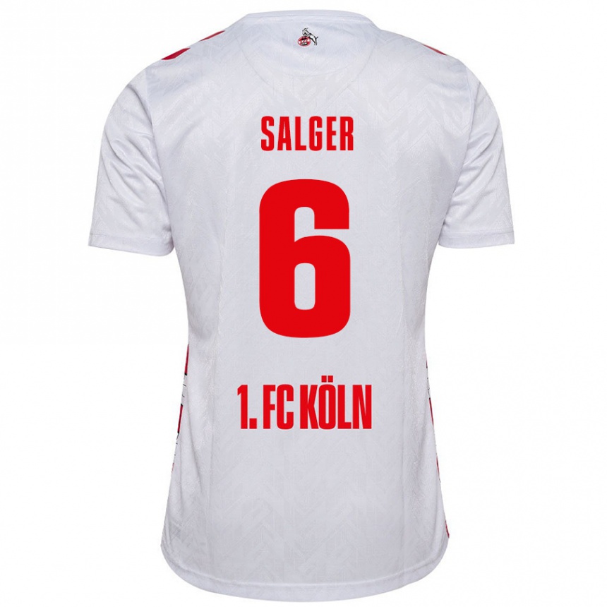 Kids Football Stephan Salger #6 White Red Home Jersey 2024/25 T-Shirt Australia