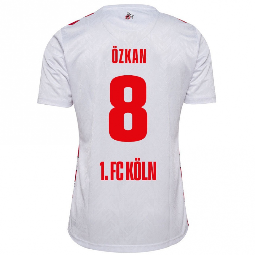 Kids Football Mikail Özkan #8 White Red Home Jersey 2024/25 T-Shirt Australia