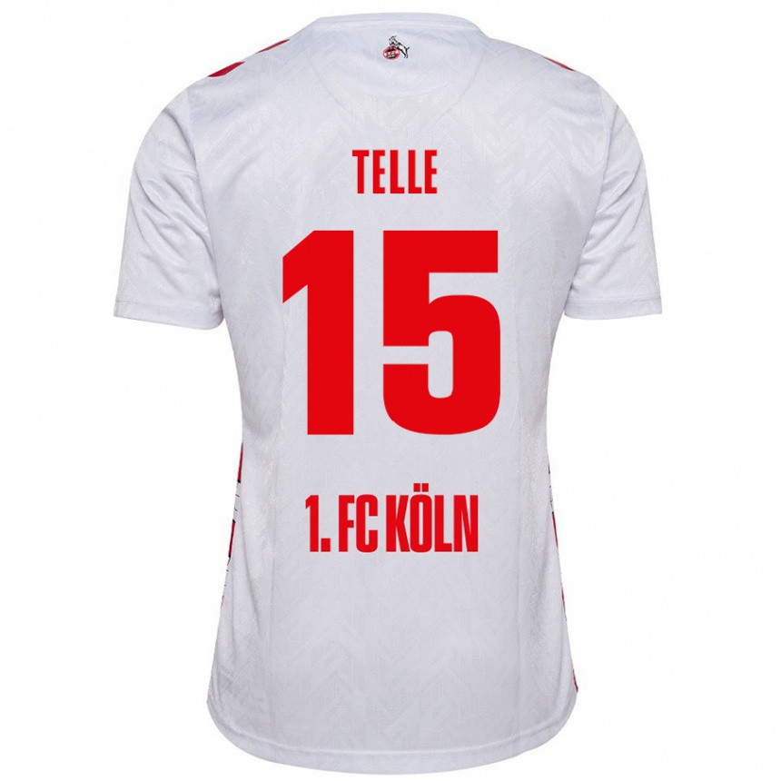 Kids Football Neo Telle #15 White Red Home Jersey 2024/25 T-Shirt Australia