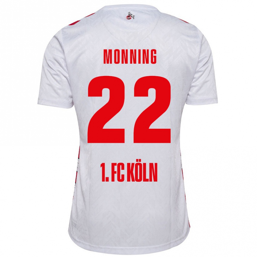 Kids Football Marlon Monning #22 White Red Home Jersey 2024/25 T-Shirt Australia