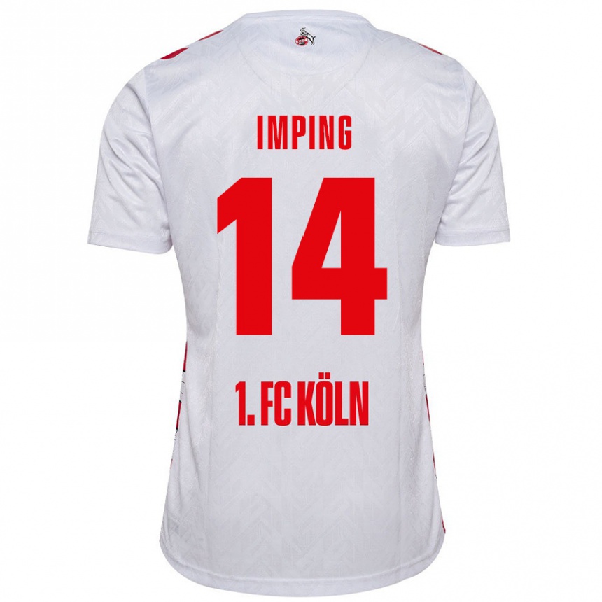 Kids Football Carlotta Imping #14 White Red Home Jersey 2024/25 T-Shirt Australia