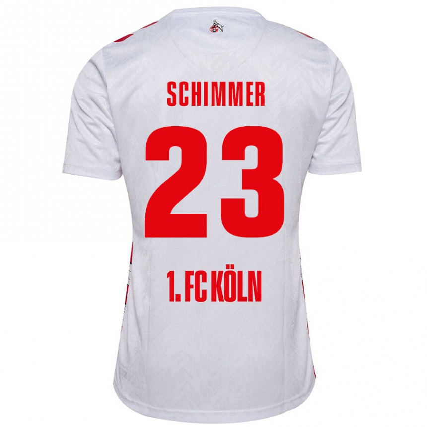 Kids Football Marleen Schimmer #23 White Red Home Jersey 2024/25 T-Shirt Australia