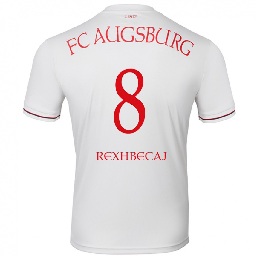 Kids Football Elvis Rexhbecaj #8 White Home Jersey 2024/25 T-Shirt Australia