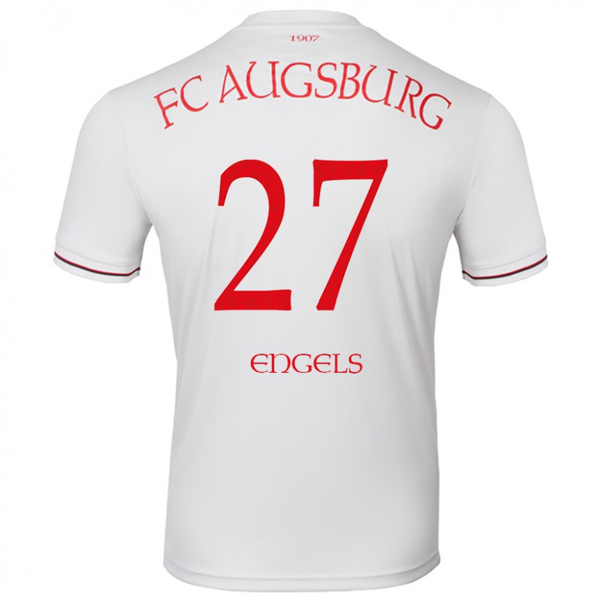 Kids Football Arne Engels #27 White Home Jersey 2024/25 T-Shirt Australia