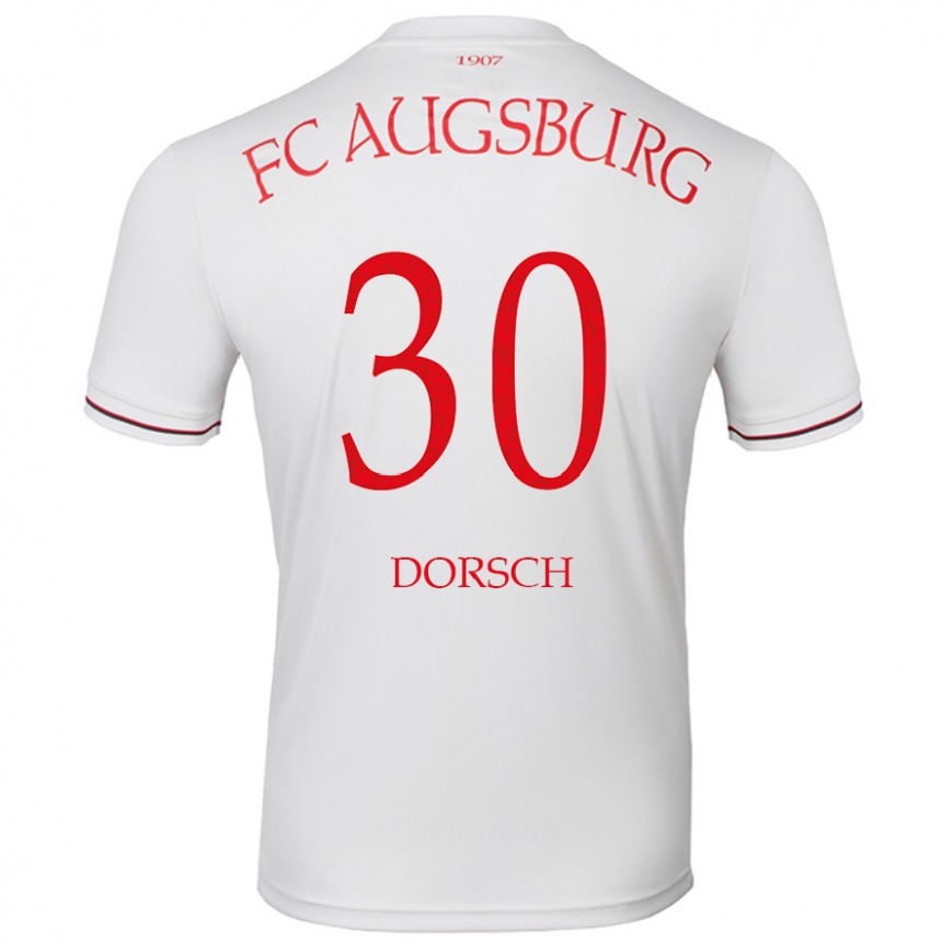 Kids Football Niklas Dorsch #30 White Home Jersey 2024/25 T-Shirt Australia