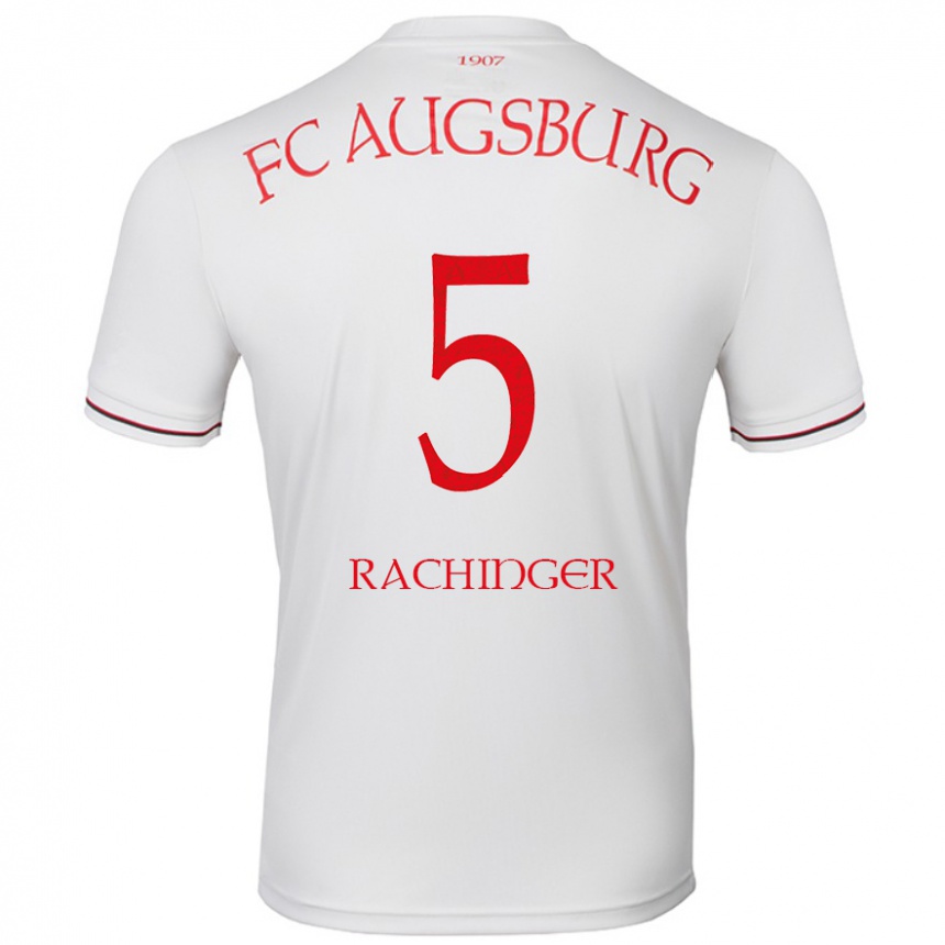 Kids Football Lorenz Rachinger #5 White Home Jersey 2024/25 T-Shirt Australia