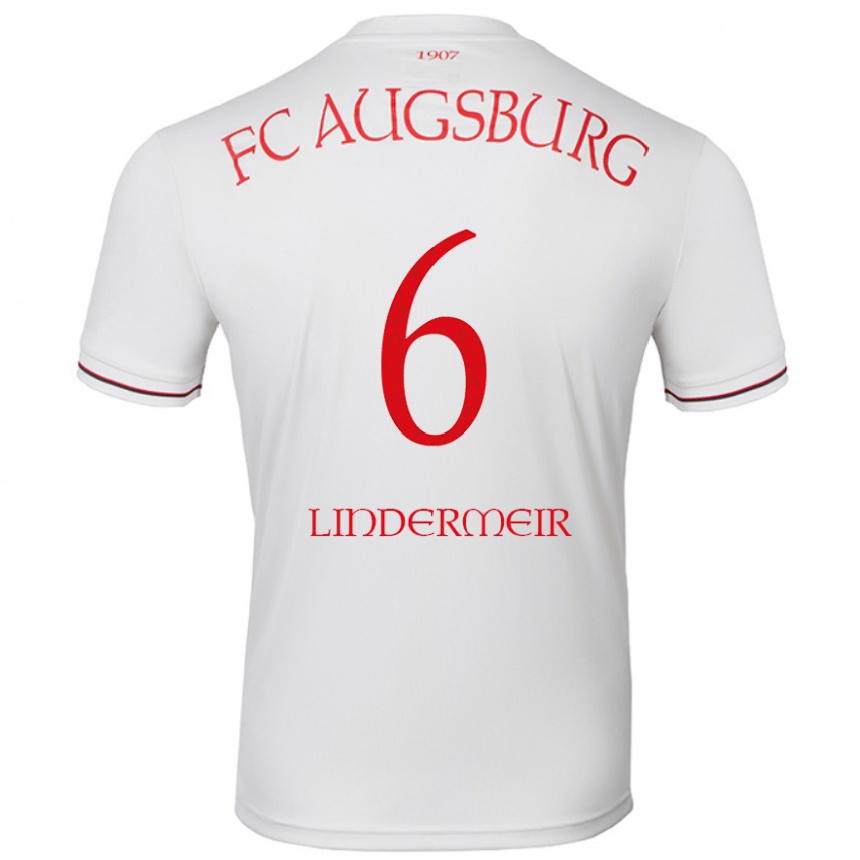 Kids Football Dominik Lindermeir #6 White Home Jersey 2024/25 T-Shirt Australia