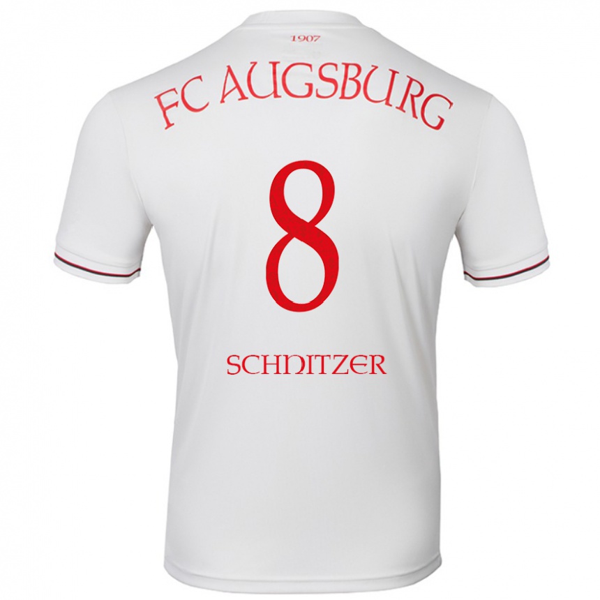 Kids Football Tim Schnitzer #8 White Home Jersey 2024/25 T-Shirt Australia