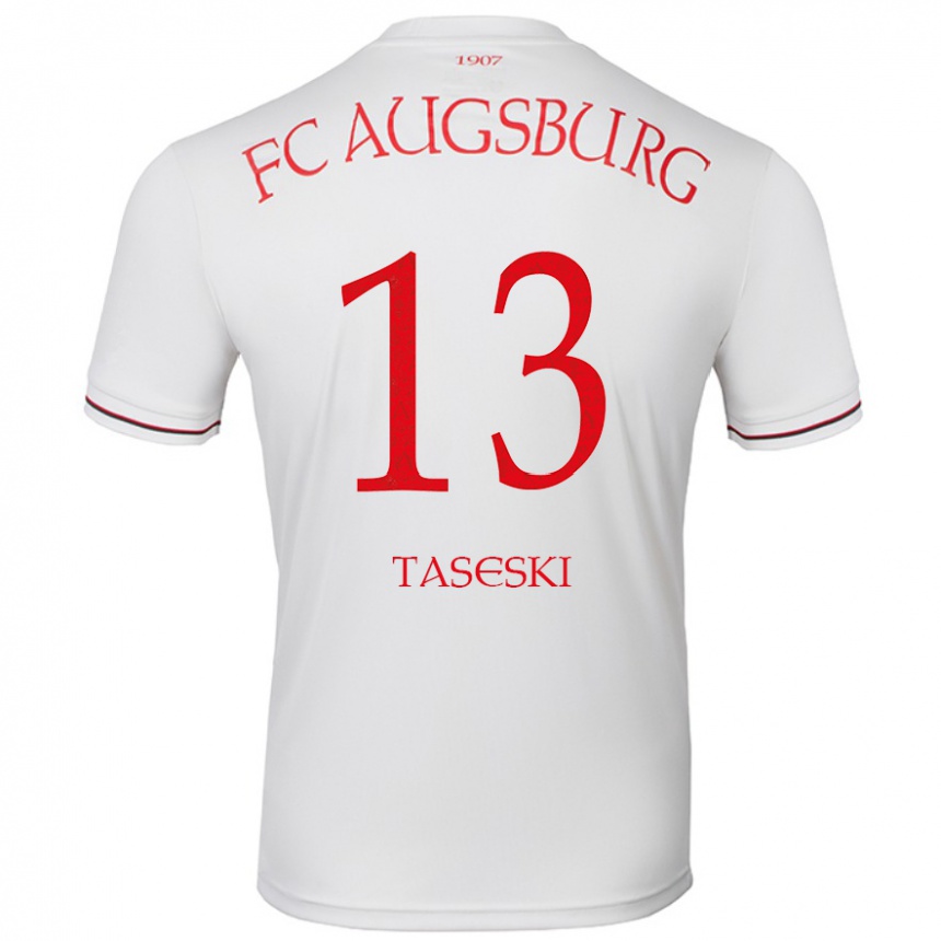 Kids Football Kristijan Taseski #13 White Home Jersey 2024/25 T-Shirt Australia