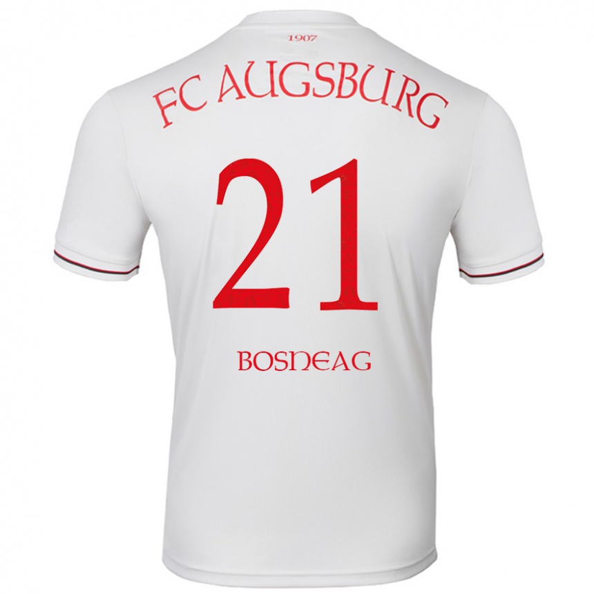 Kids Football Ioan Boșneag #21 White Home Jersey 2024/25 T-Shirt Australia