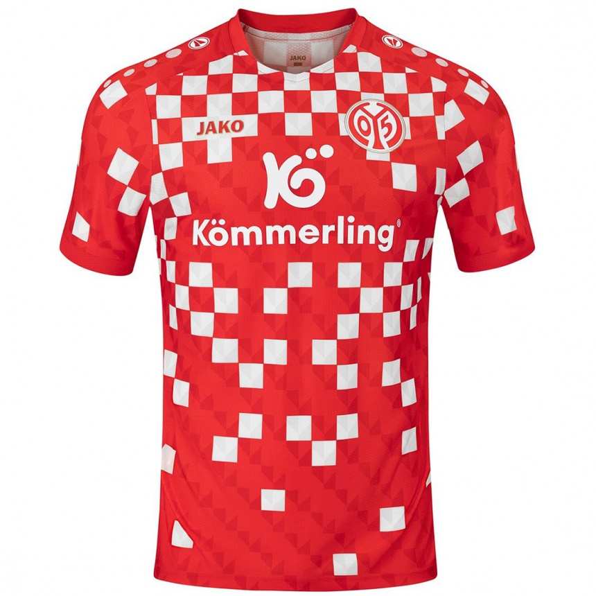 Kids Football Maximilian Kinzig #1 White Red Home Jersey 2024/25 T-Shirt Australia