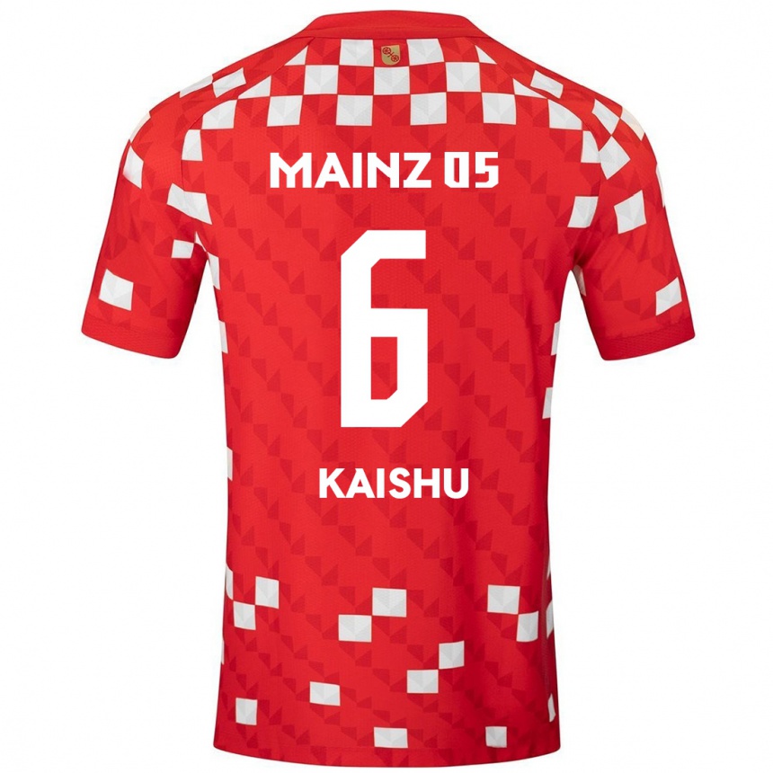 Kids Football Kaishu Sano #6 White Red Home Jersey 2024/25 T-Shirt Australia