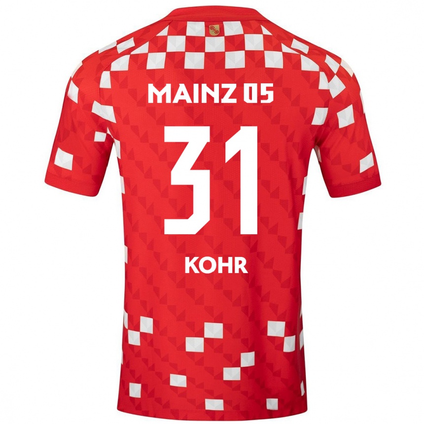 Kids Football Dominik Kohr #31 White Red Home Jersey 2024/25 T-Shirt Australia