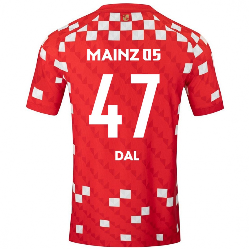 Kids Football Maxim Dal #47 White Red Home Jersey 2024/25 T-Shirt Australia