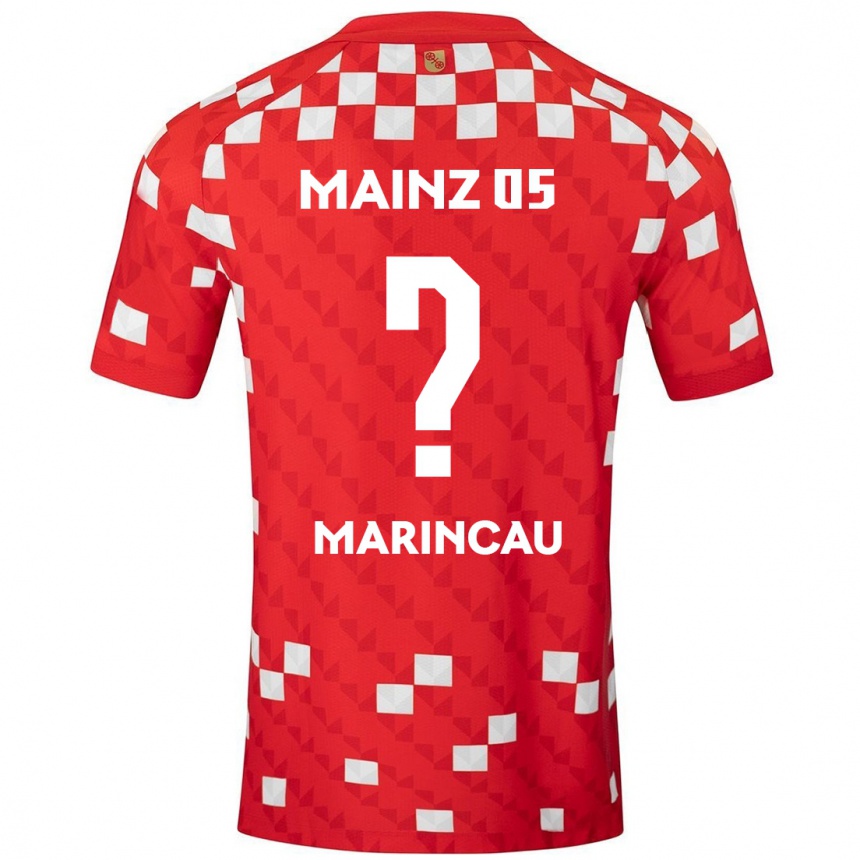 Kids Football Emanuel Marincău #0 White Red Home Jersey 2024/25 T-Shirt Australia