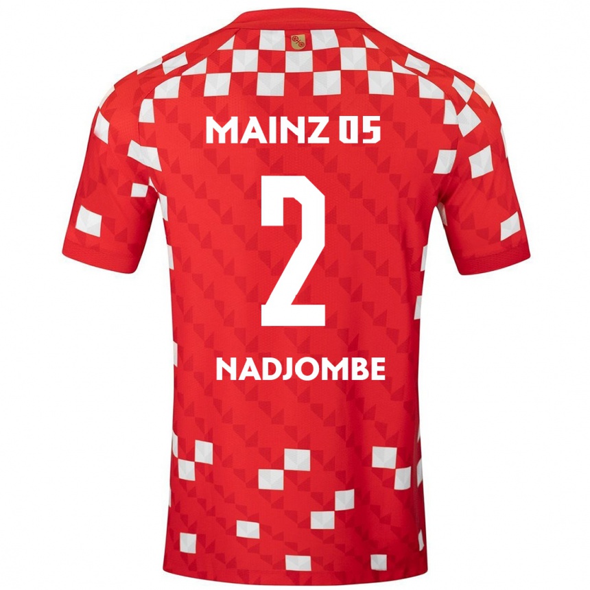 Kids Football Jean-Marie Nadjombe #2 White Red Home Jersey 2024/25 T-Shirt Australia