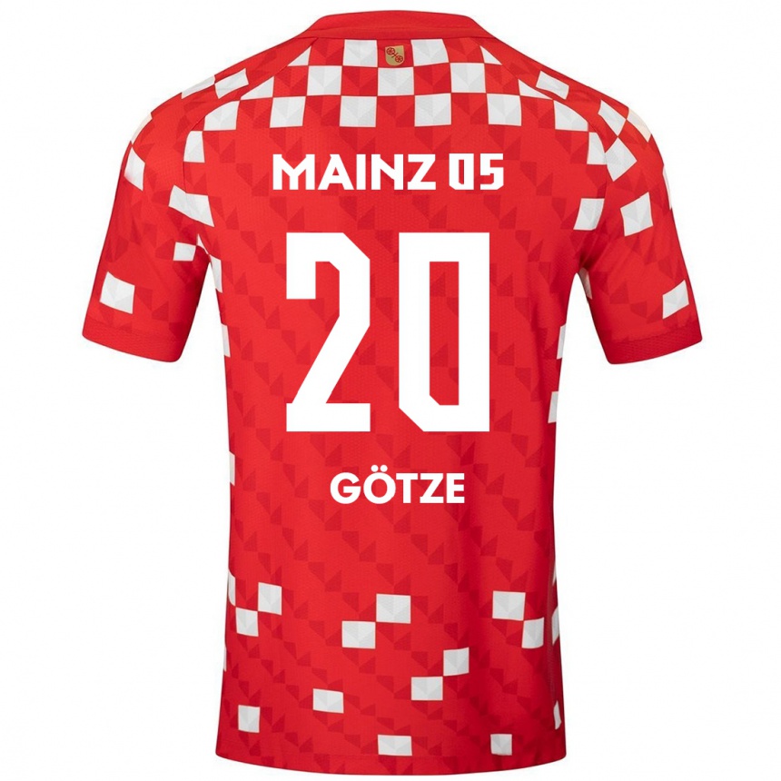 Kids Football Justus Götze #20 White Red Home Jersey 2024/25 T-Shirt Australia