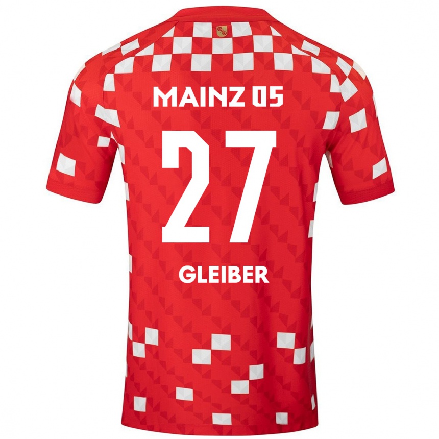 Kids Football Daniel Gleiber #27 White Red Home Jersey 2024/25 T-Shirt Australia